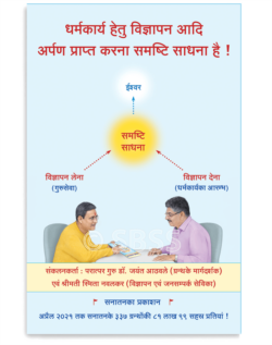 धर्मकार्य हेतु विज्ञापन आदि अर्पण प्राप्त करना समष्टि साधना है !
