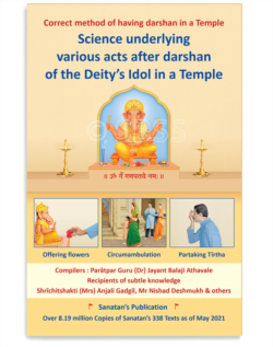 Science underlying various acts after darshan of the Deity's idol in a Temple